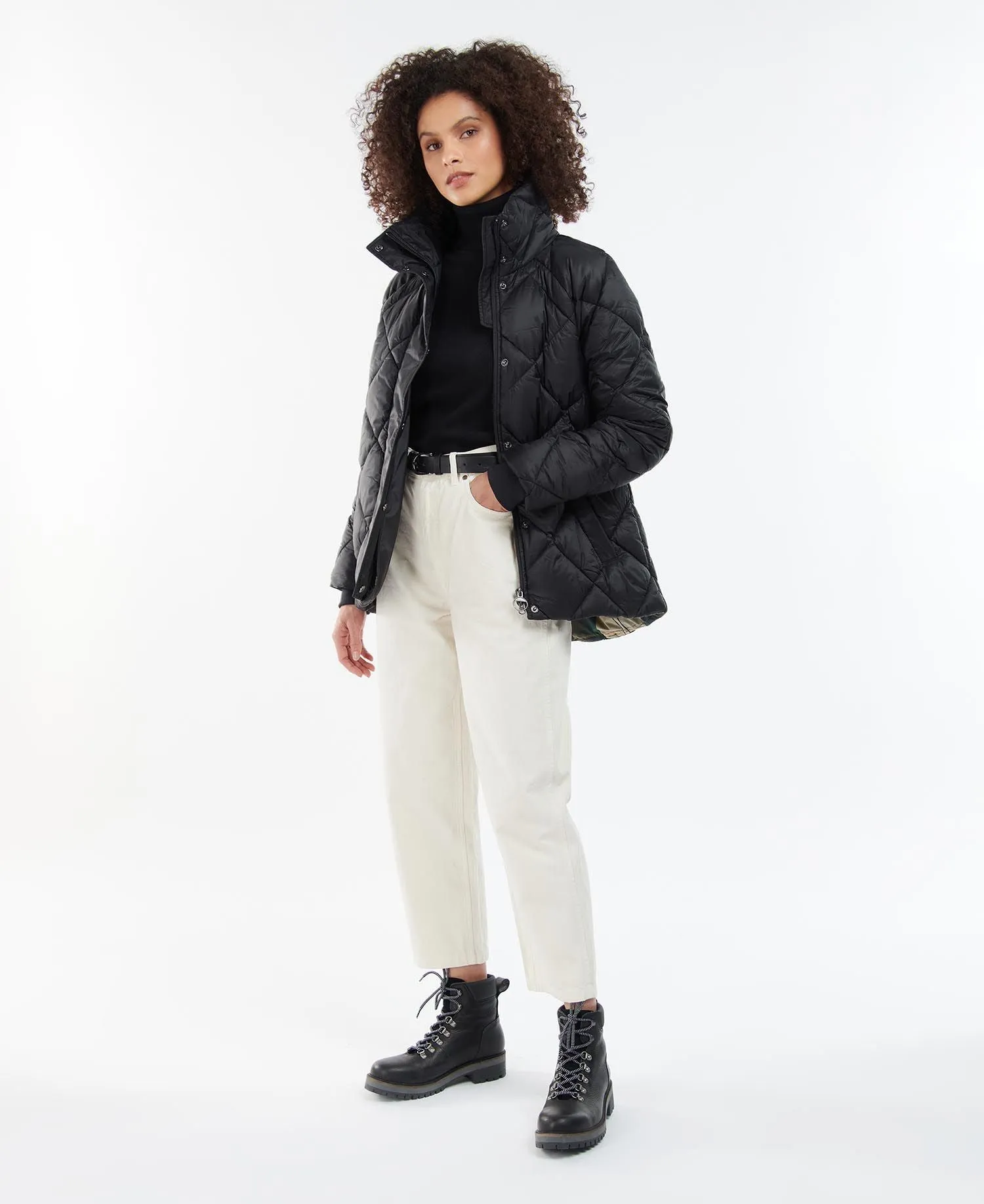 LADIES BARBOUR HOXA QUILTED QUILTED JACKET - BLACK