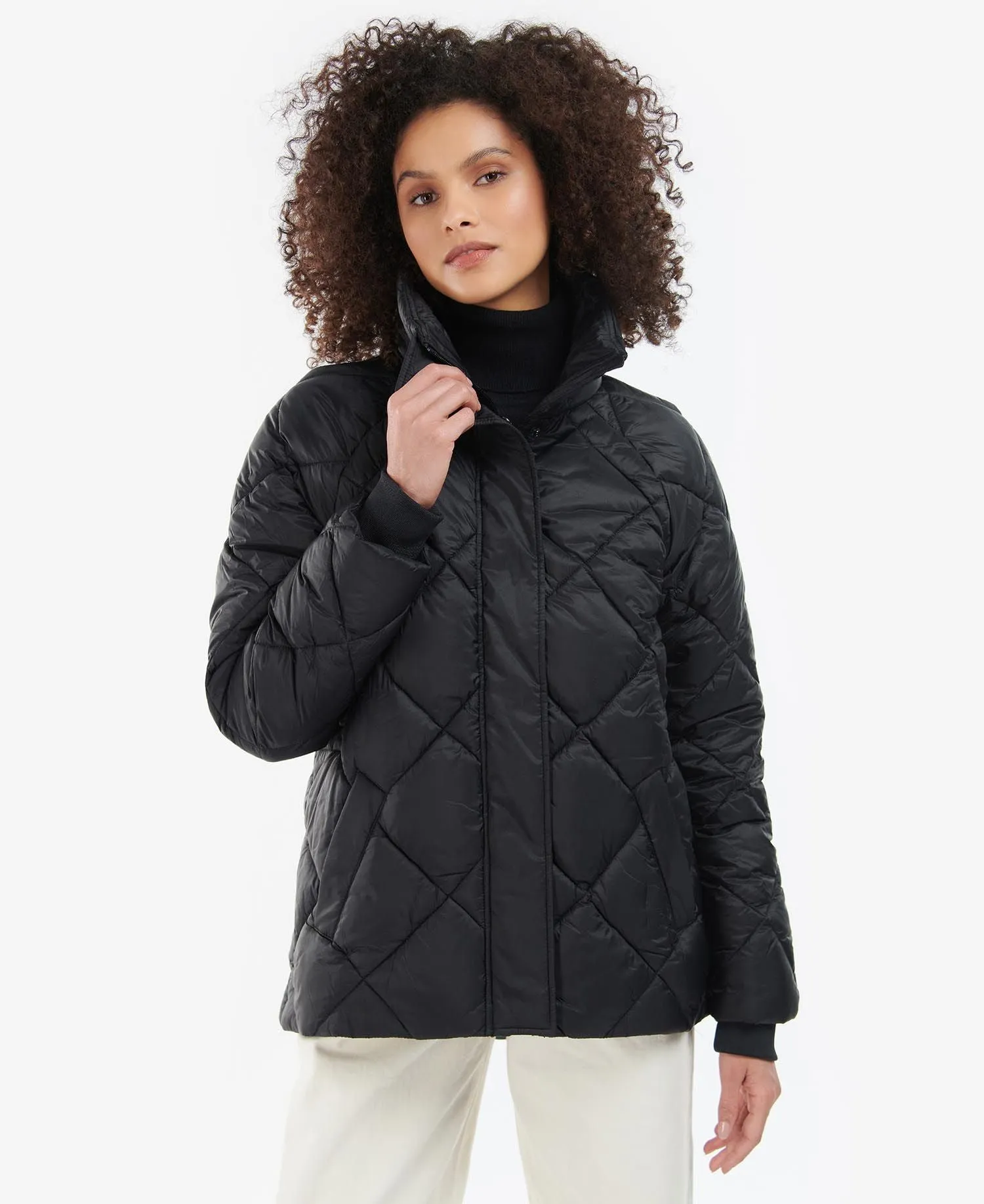 LADIES BARBOUR HOXA QUILTED QUILTED JACKET - BLACK