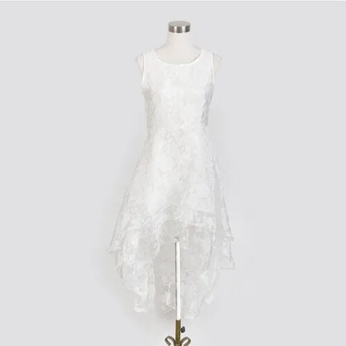 ladies Organza dresses vestidos irregular