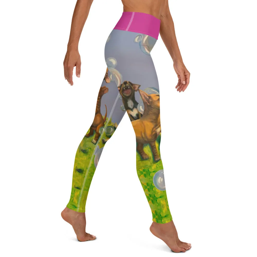 Leggings with Bull Terriers "Bubbles"