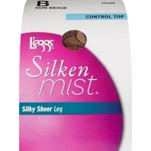 L'eggs Women's Silken Mist Control Top Sheer Toe Panty Hose
