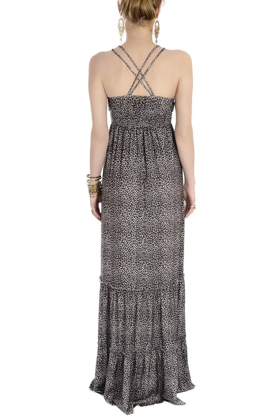 LEOPARD Brown Leopard Long Dress