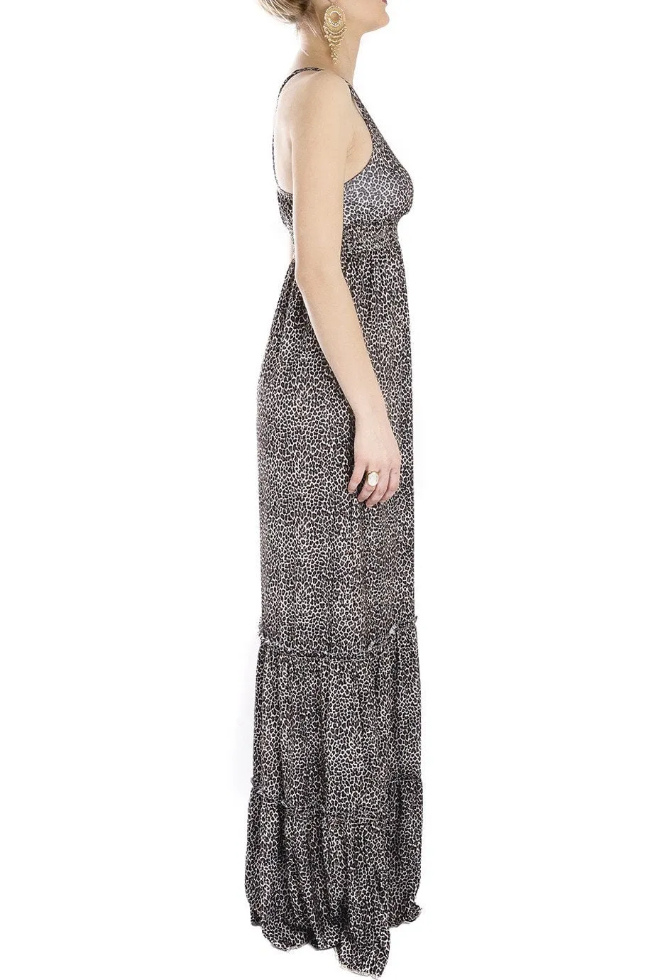 LEOPARD Brown Leopard Long Dress