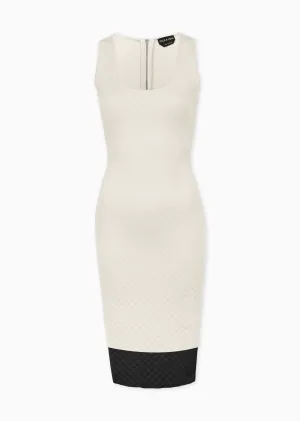 Louvre – Polka Dot Pique Sleeveless Pencil Dress