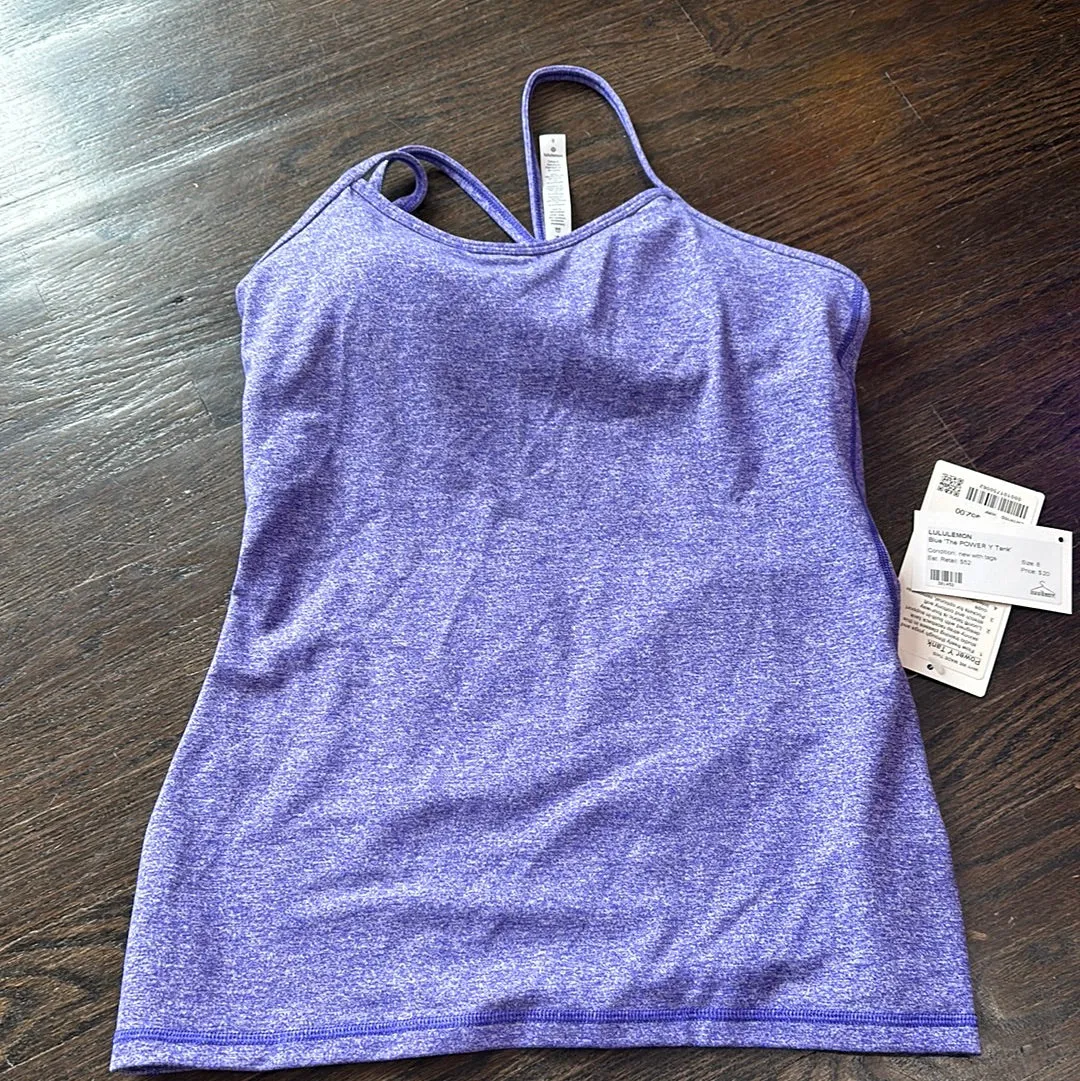 Lululemon Blue 'The POWER Y Tank'