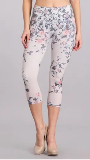 M Rena Cropped  Floral Leggings