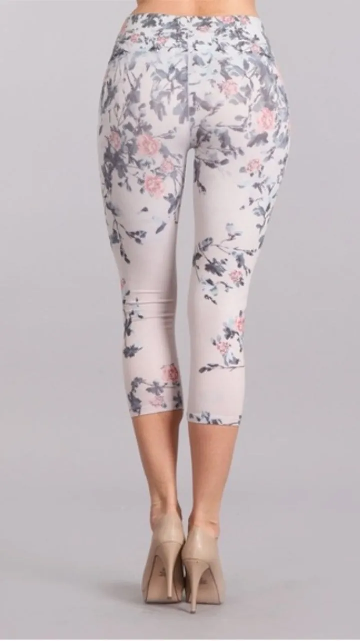 M Rena Cropped  Floral Leggings