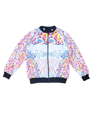 MADE TO ORDER - WHITE JEWEL Adult Bomber Jacket