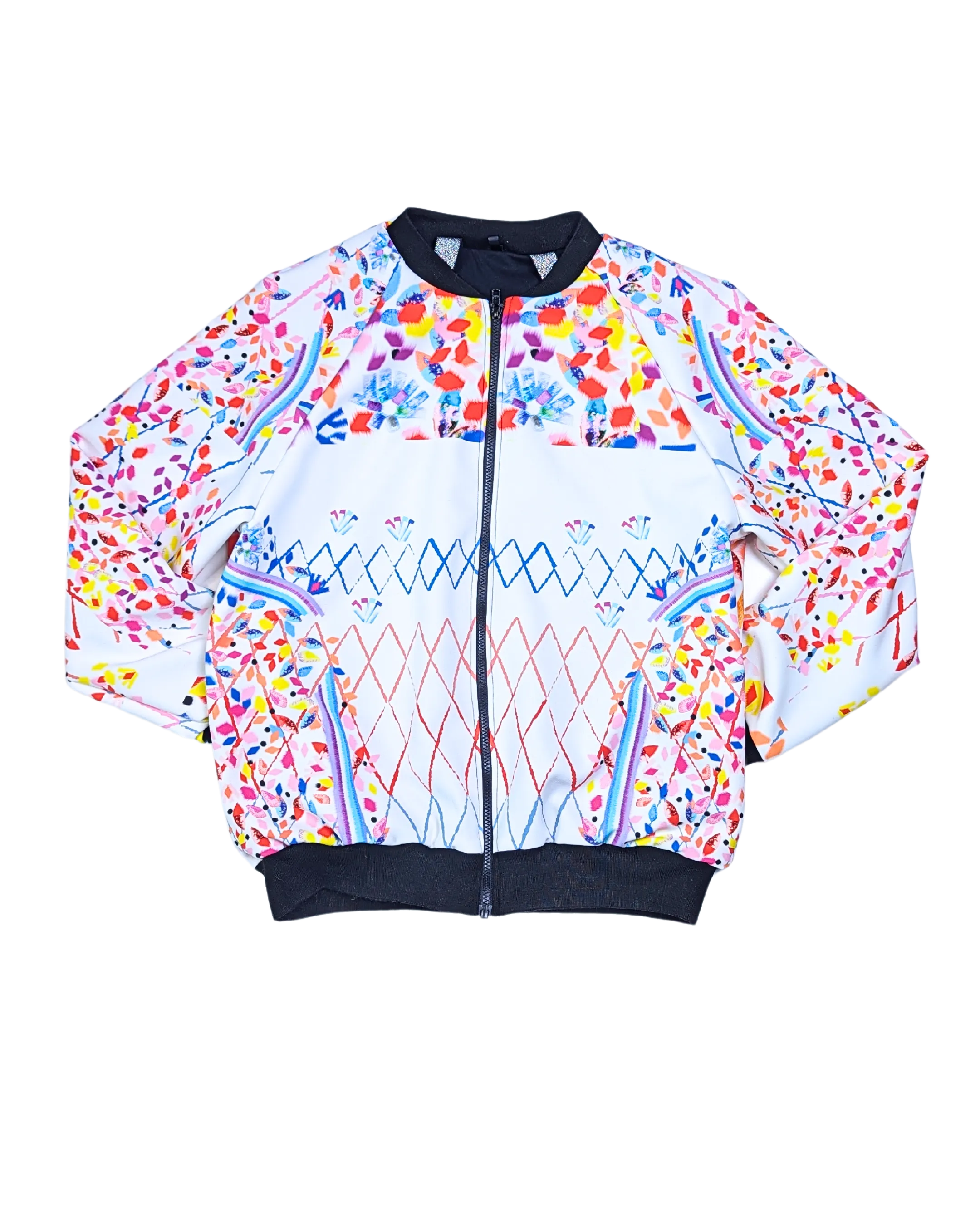 MADE TO ORDER - WHITE JEWEL Adult Bomber Jacket