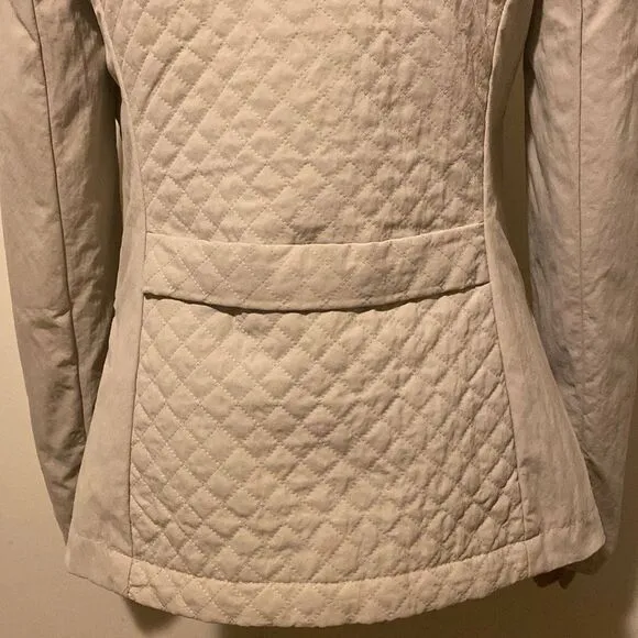 Maeva Women’s Beige Long Sleeve Button Front Business Casual Work Jackets Size S