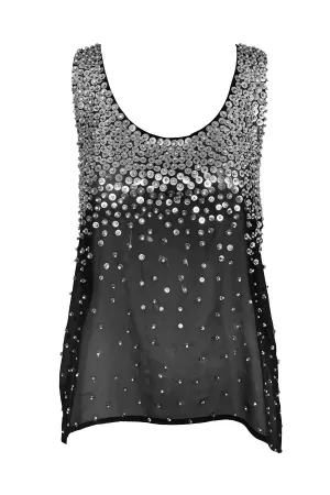 Marissa Tank in Black and Silver