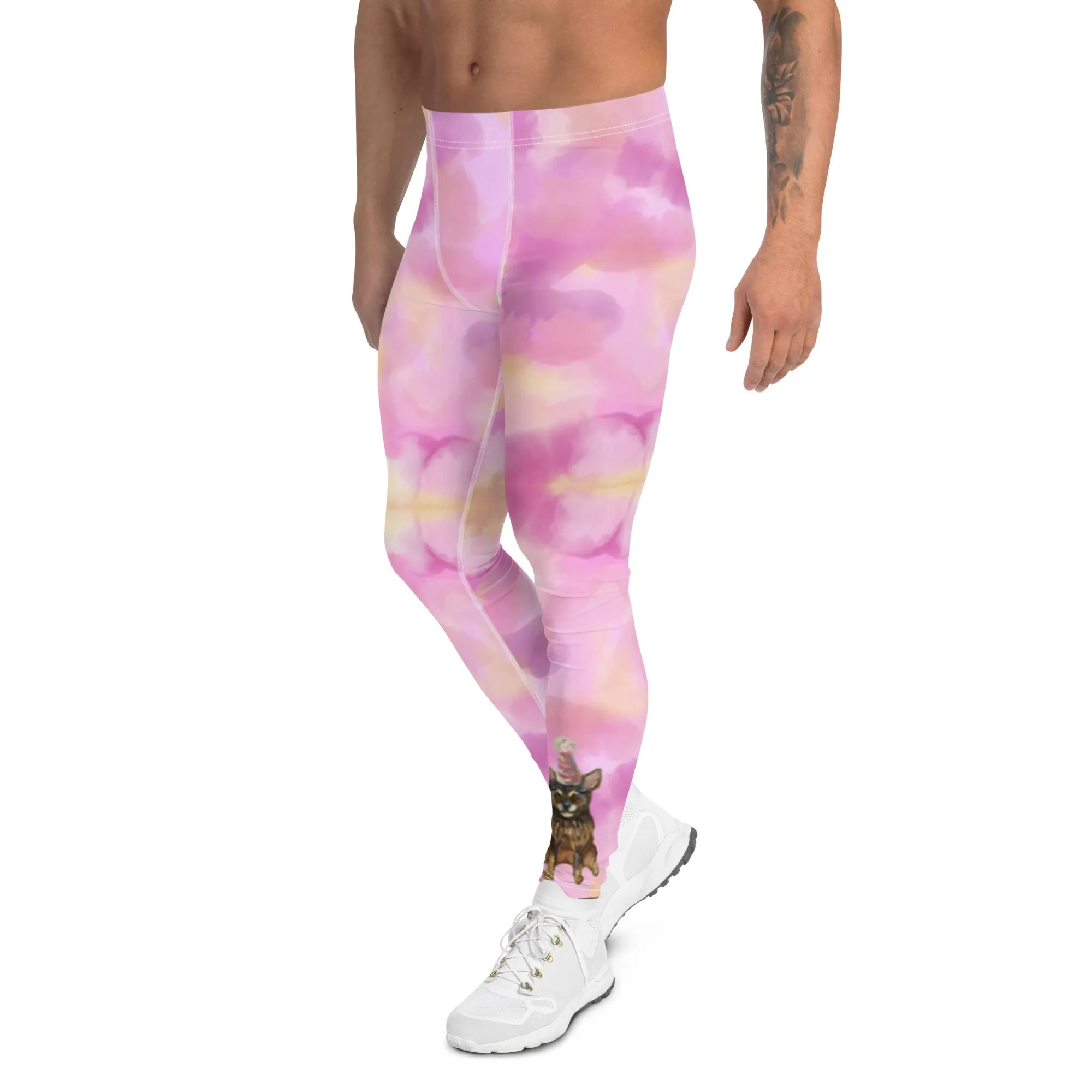 Men's Leggings "Party Dog" (Meggings)