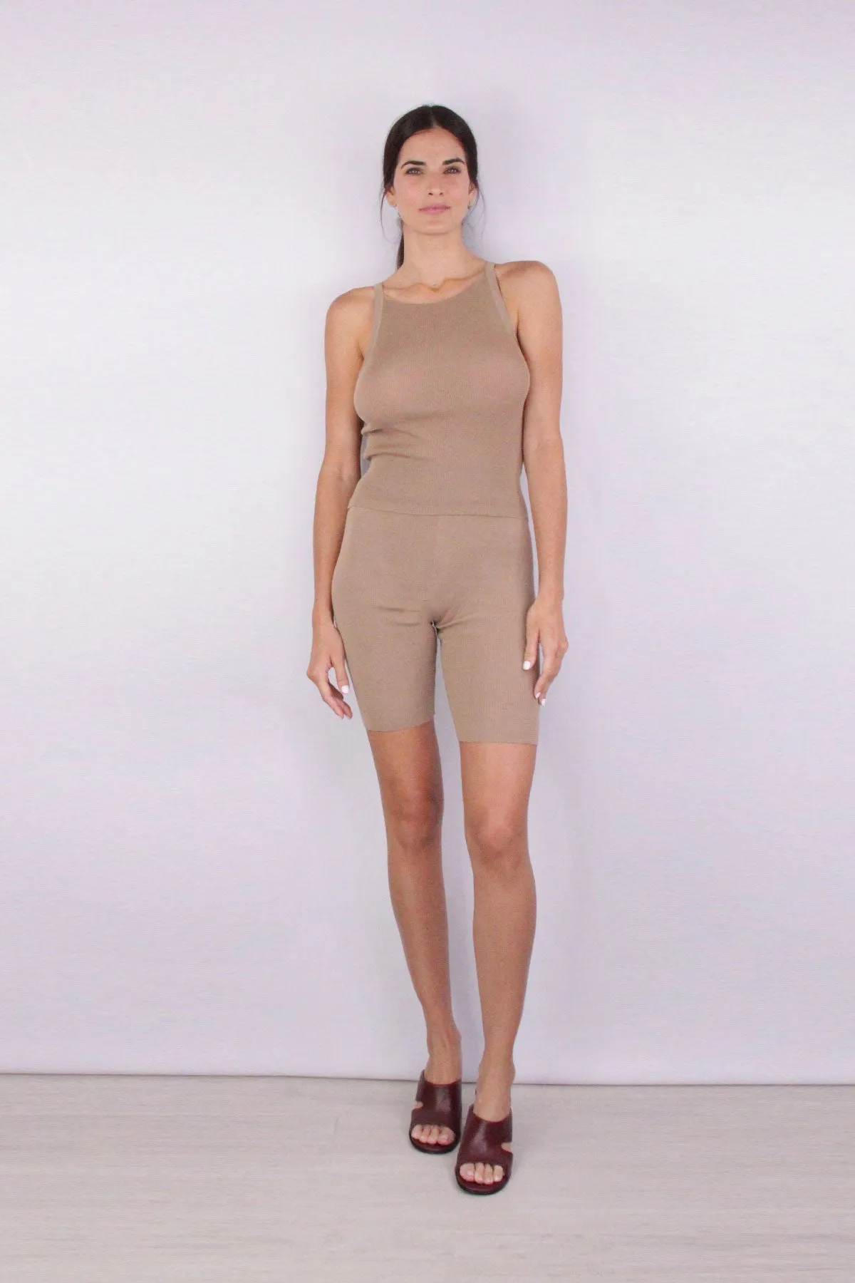 Min Knit Tank Top in Oak