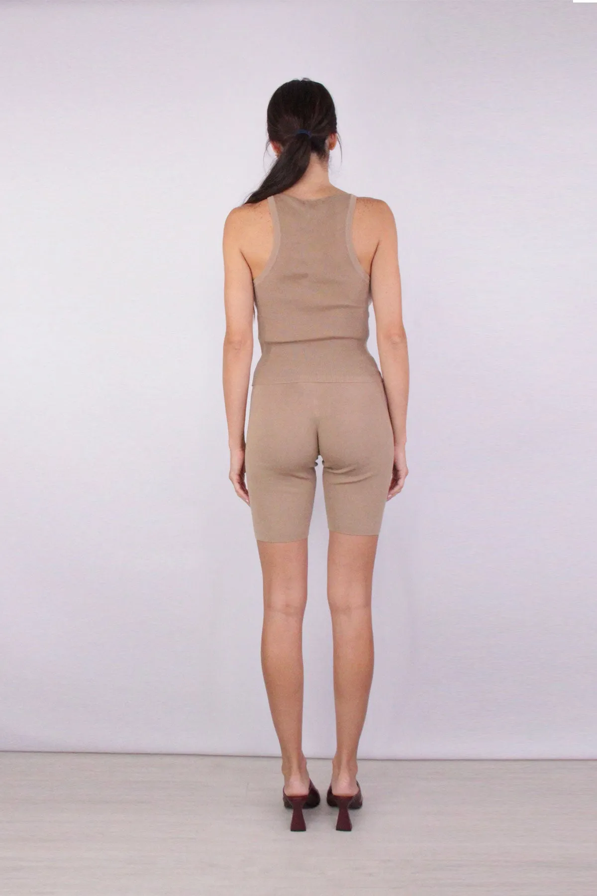 Min Knit Tank Top in Oak
