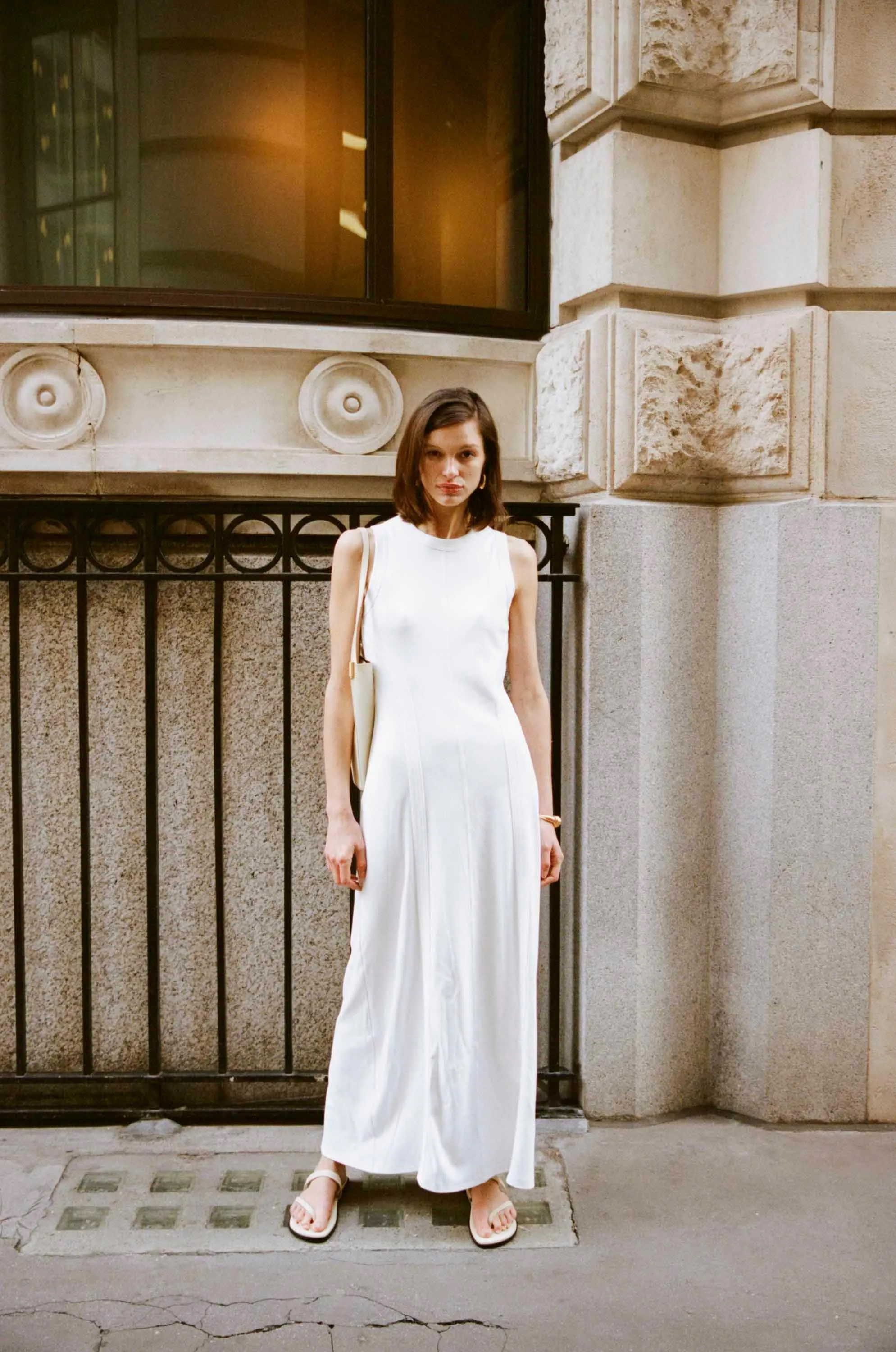 MOMENTUM OPEN BACK MAXI DRESS | WHITE