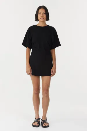 MOMENTUM TEE MINI DRESS | BLACK