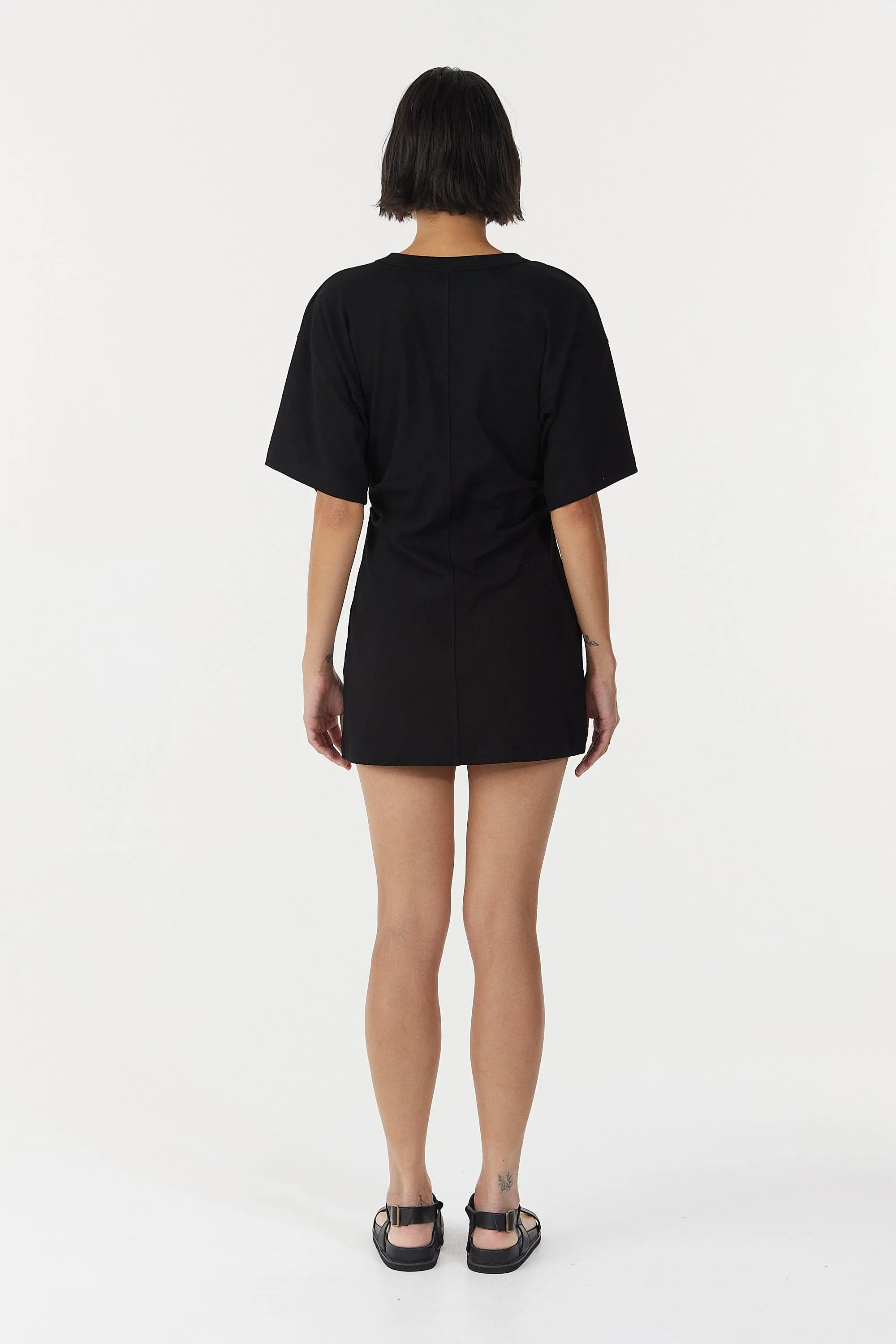 MOMENTUM TEE MINI DRESS | BLACK