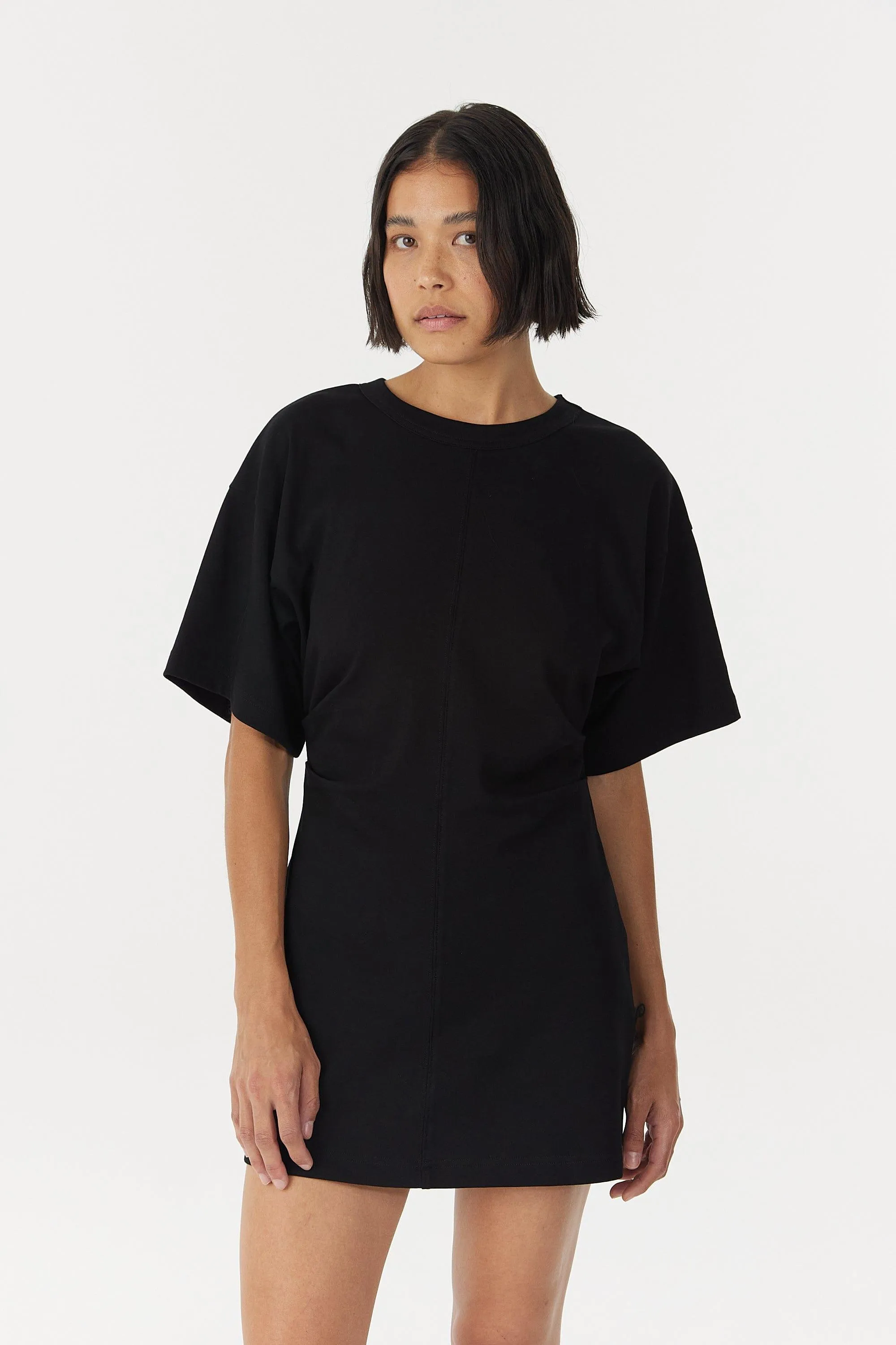 MOMENTUM TEE MINI DRESS | BLACK