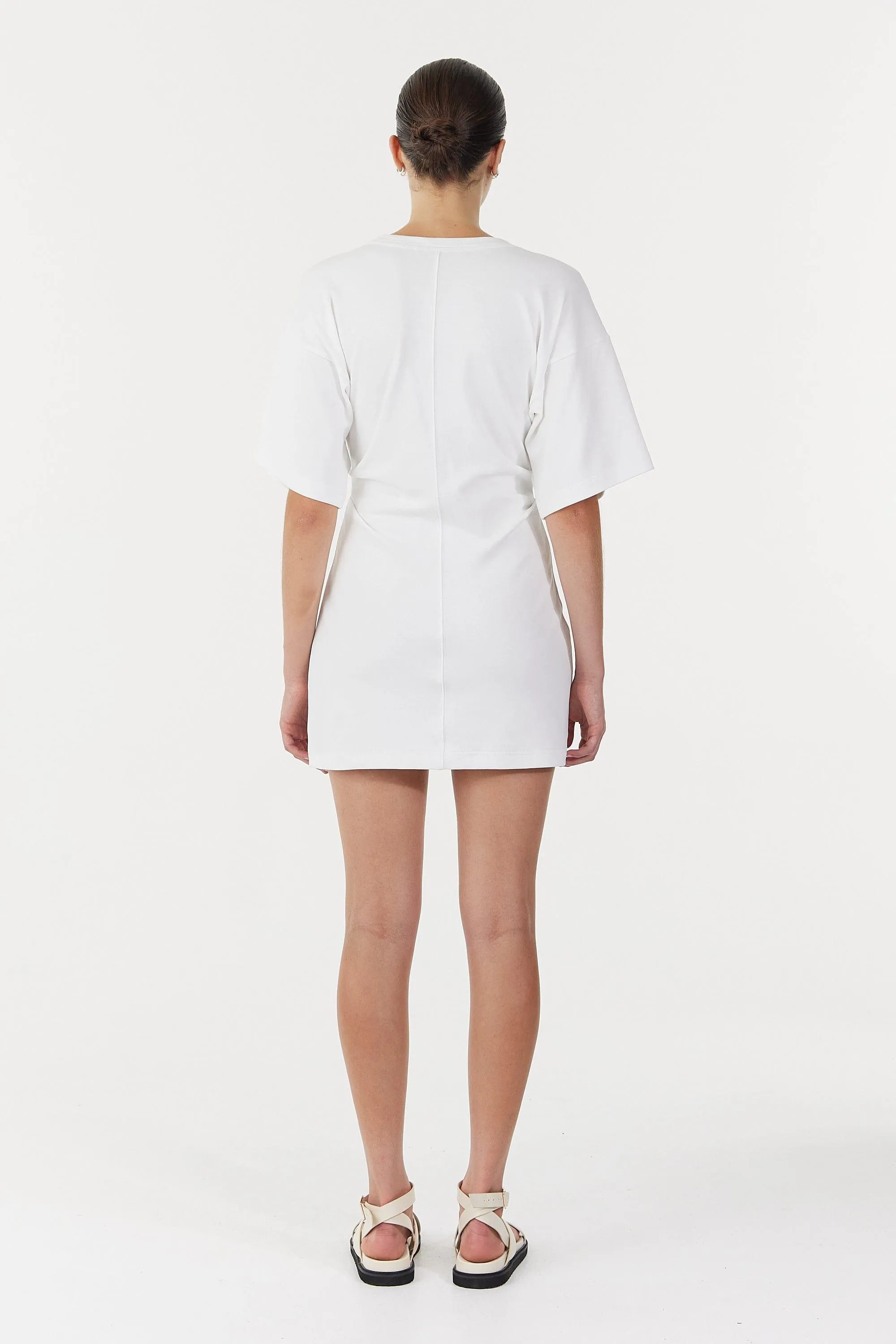 MOMENTUM TEE MINI DRESS | WHITE
