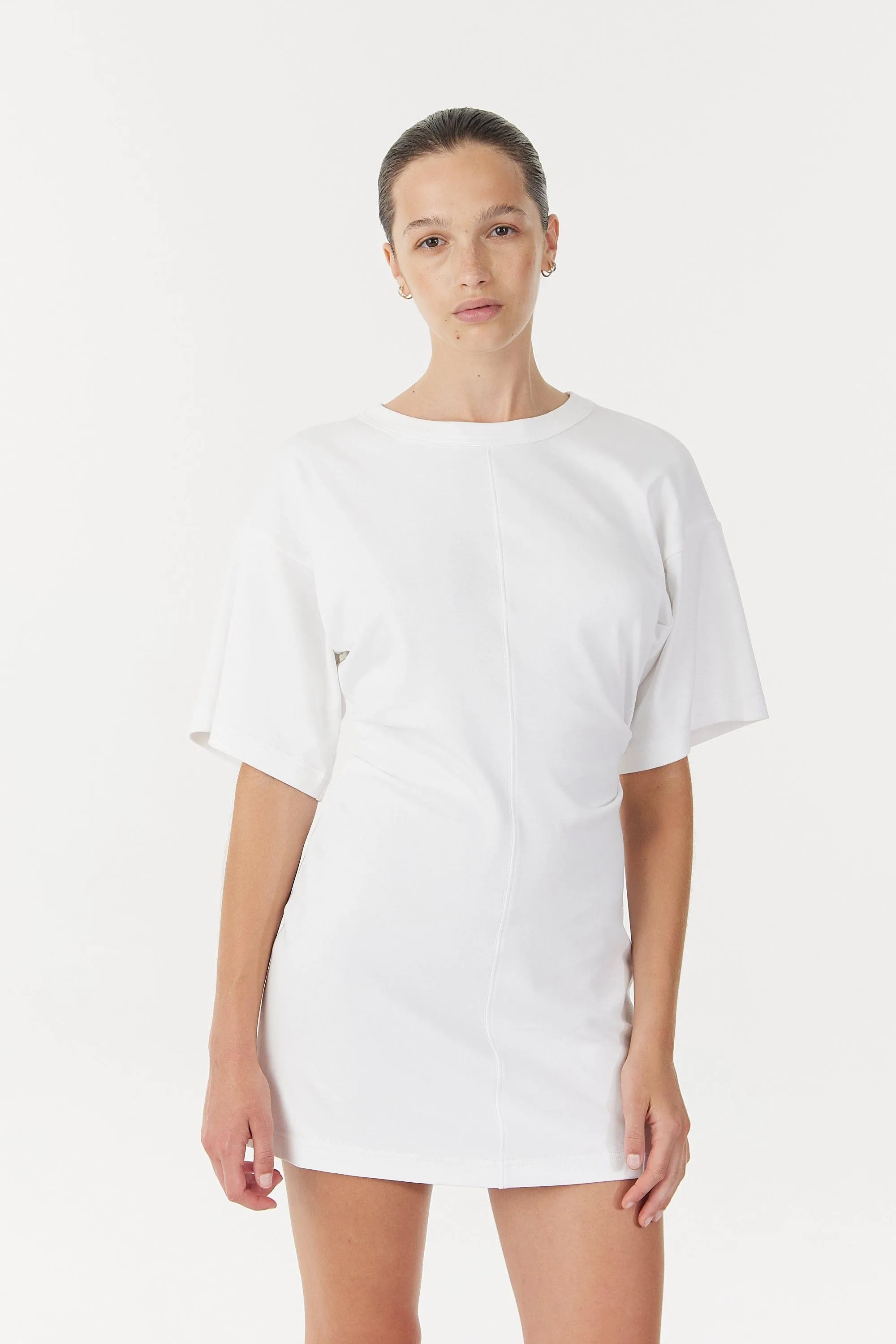 MOMENTUM TEE MINI DRESS | WHITE
