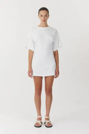 MOMENTUM TEE MINI DRESS | WHITE