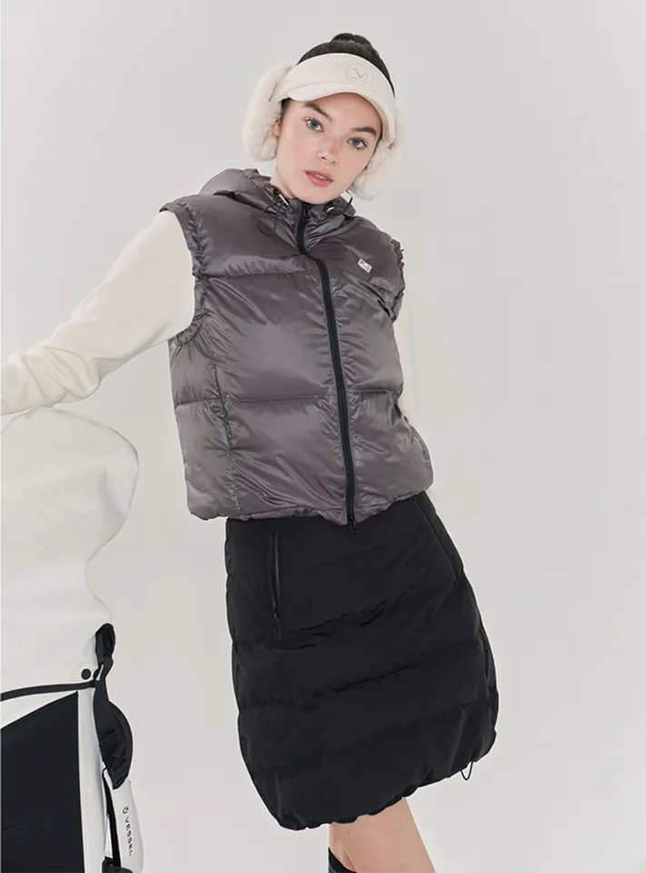Monday Flow Women's Munple Goose Down Vest - Dark Brown