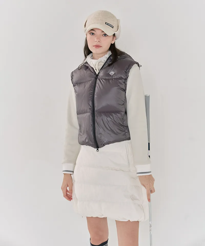 Monday Flow Women's Munple Goose Down Vest - Dark Brown