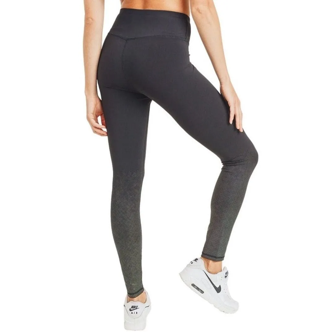 MONO B APH2939 BLACK HIGH RISE BOOTY LIFT YOGA LEGGINGS W/ REFLECTIVE DOT DETAIL