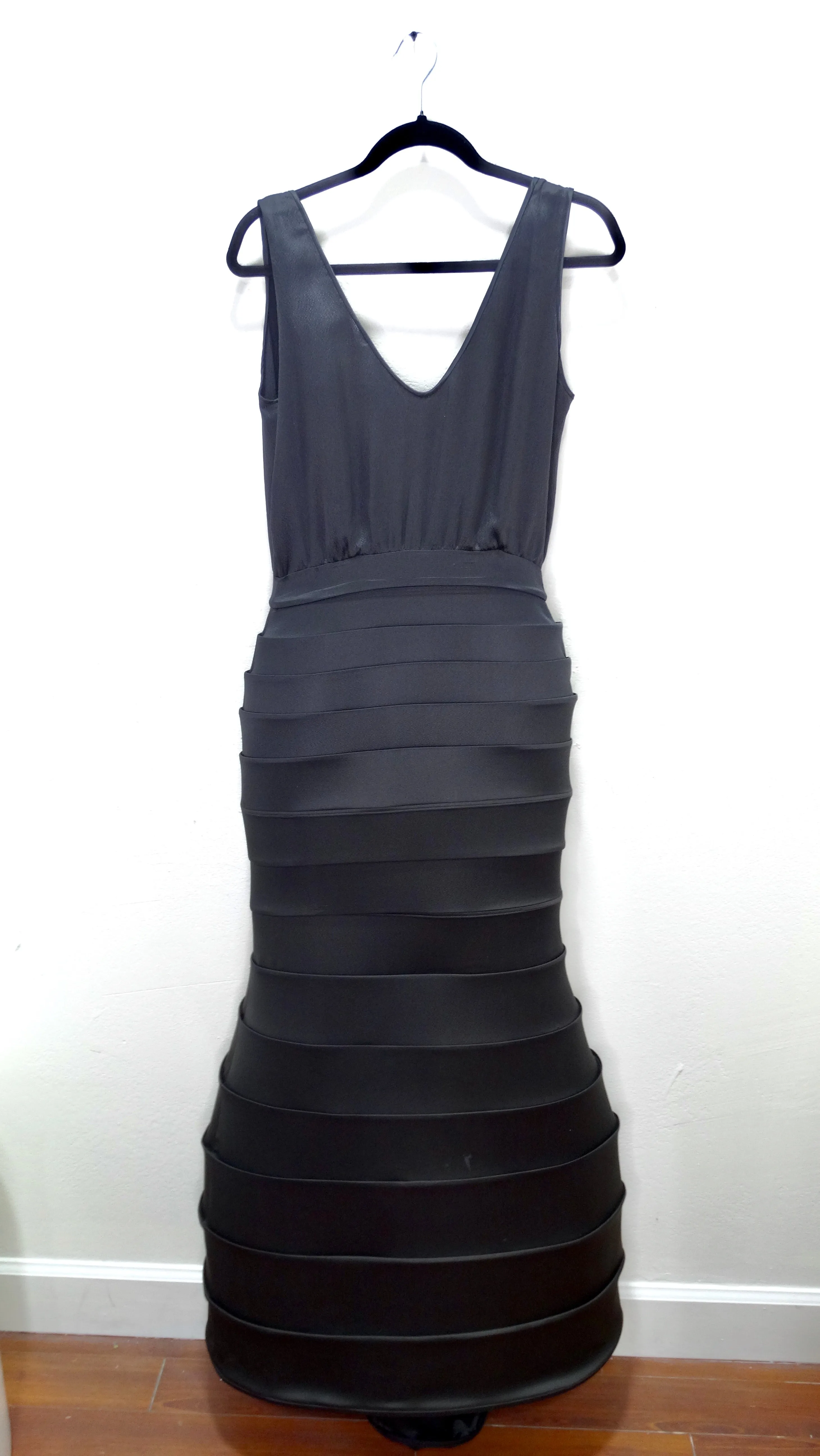 Moschino Silk Contoured Hoop-Skirt Gown