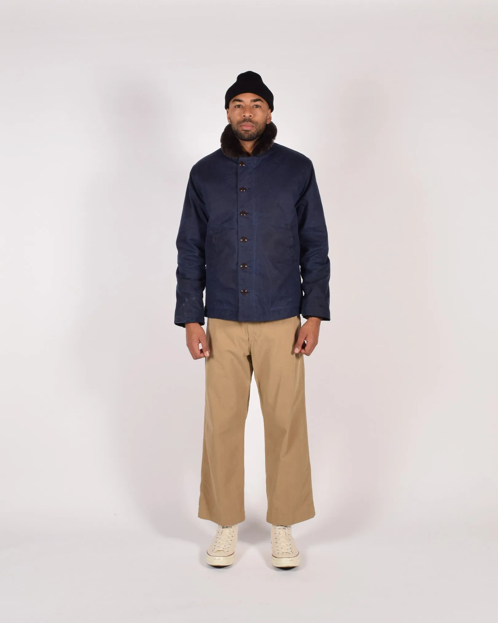 N-1 Deck Jacket - Navy / Brown
