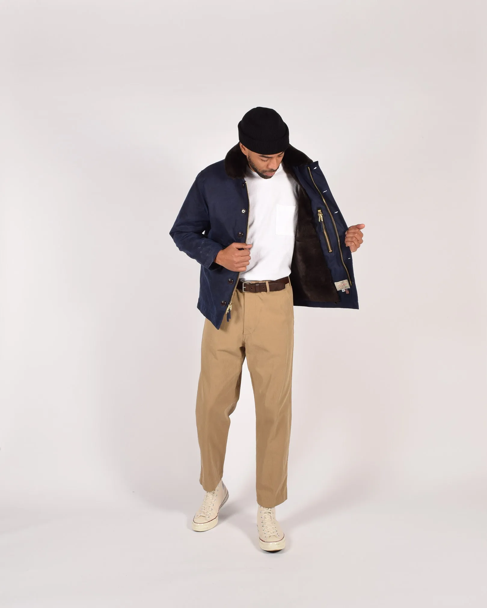 N-1 Deck Jacket - Navy / Brown