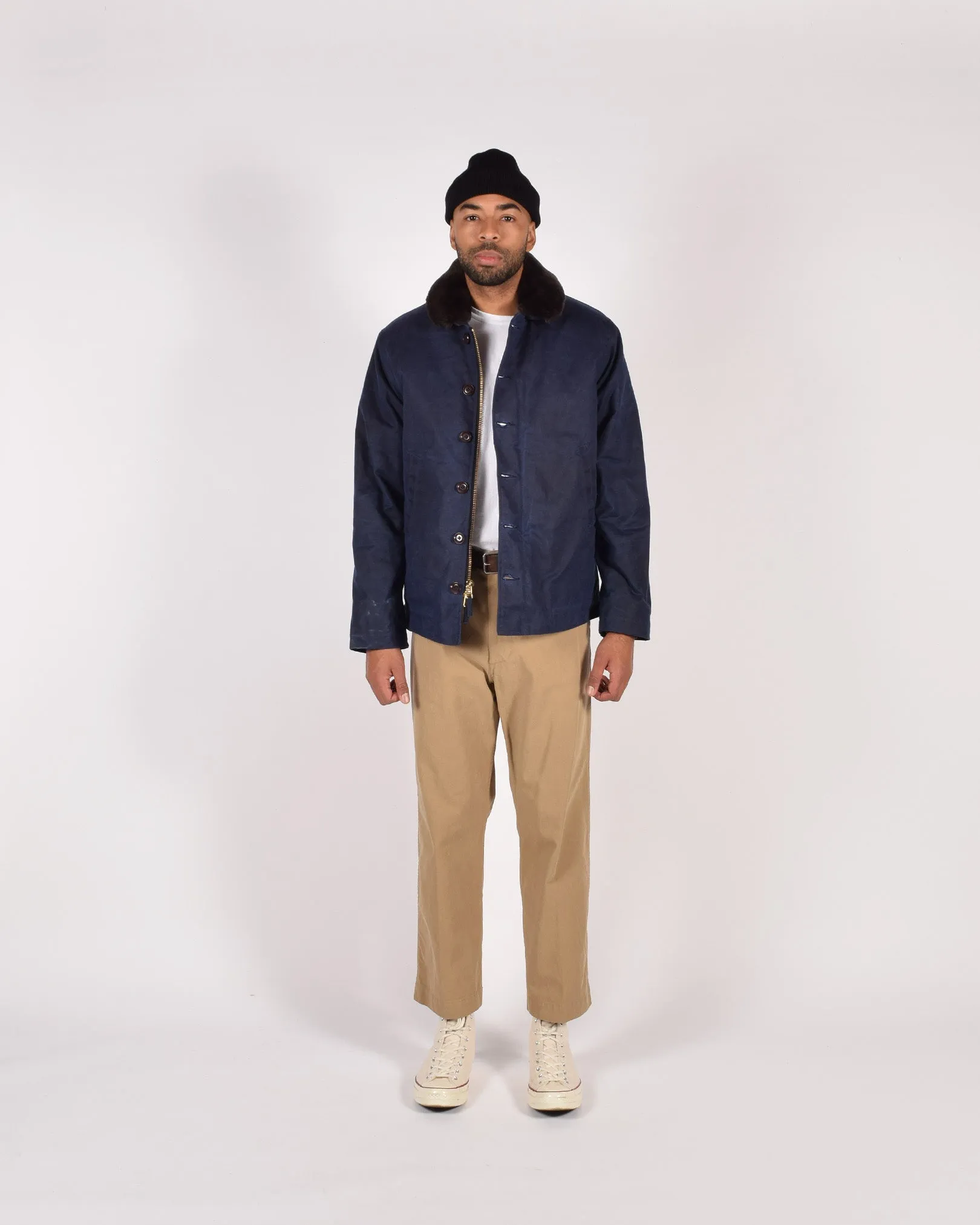 N-1 Deck Jacket - Navy / Brown