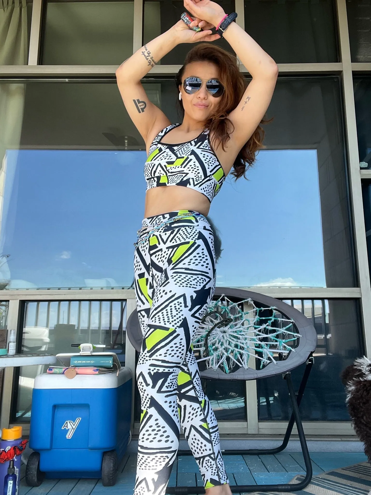 Neo--Tribal Pulse Yoga Leggings