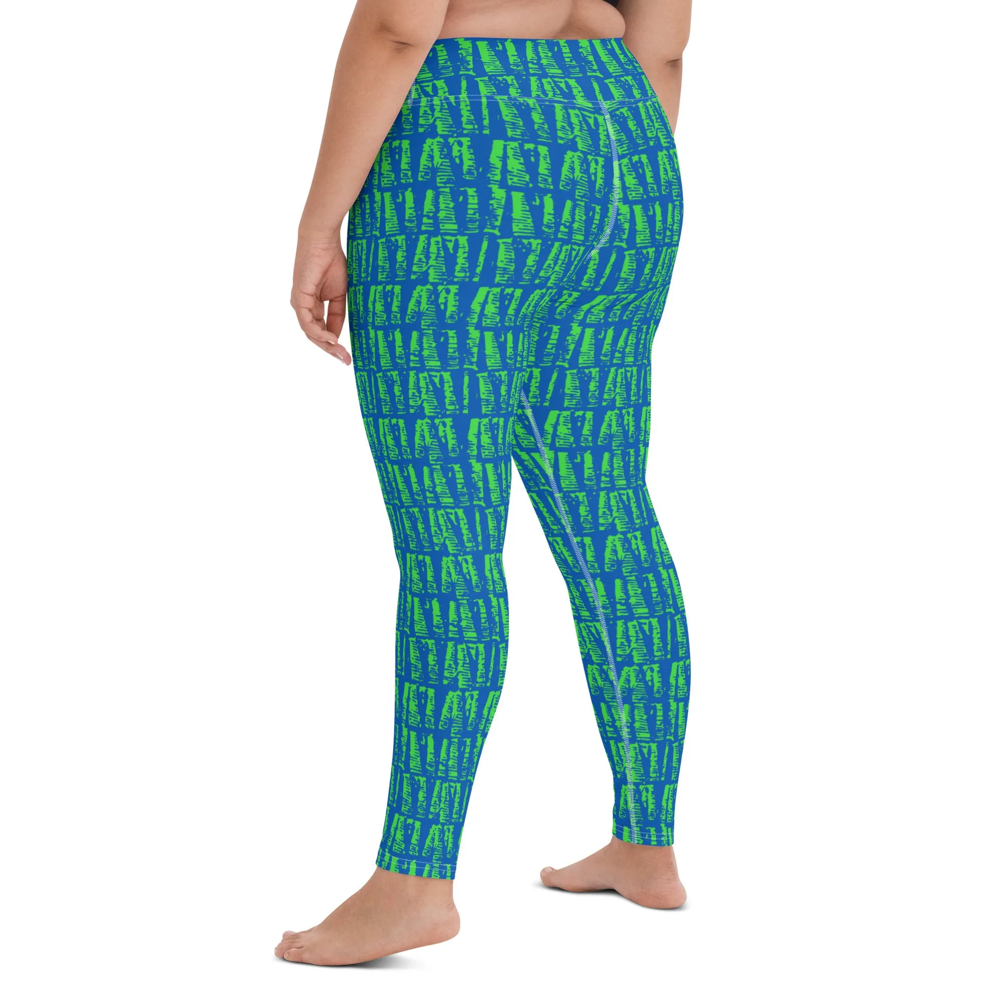 Neon Batik Yoga Leggings