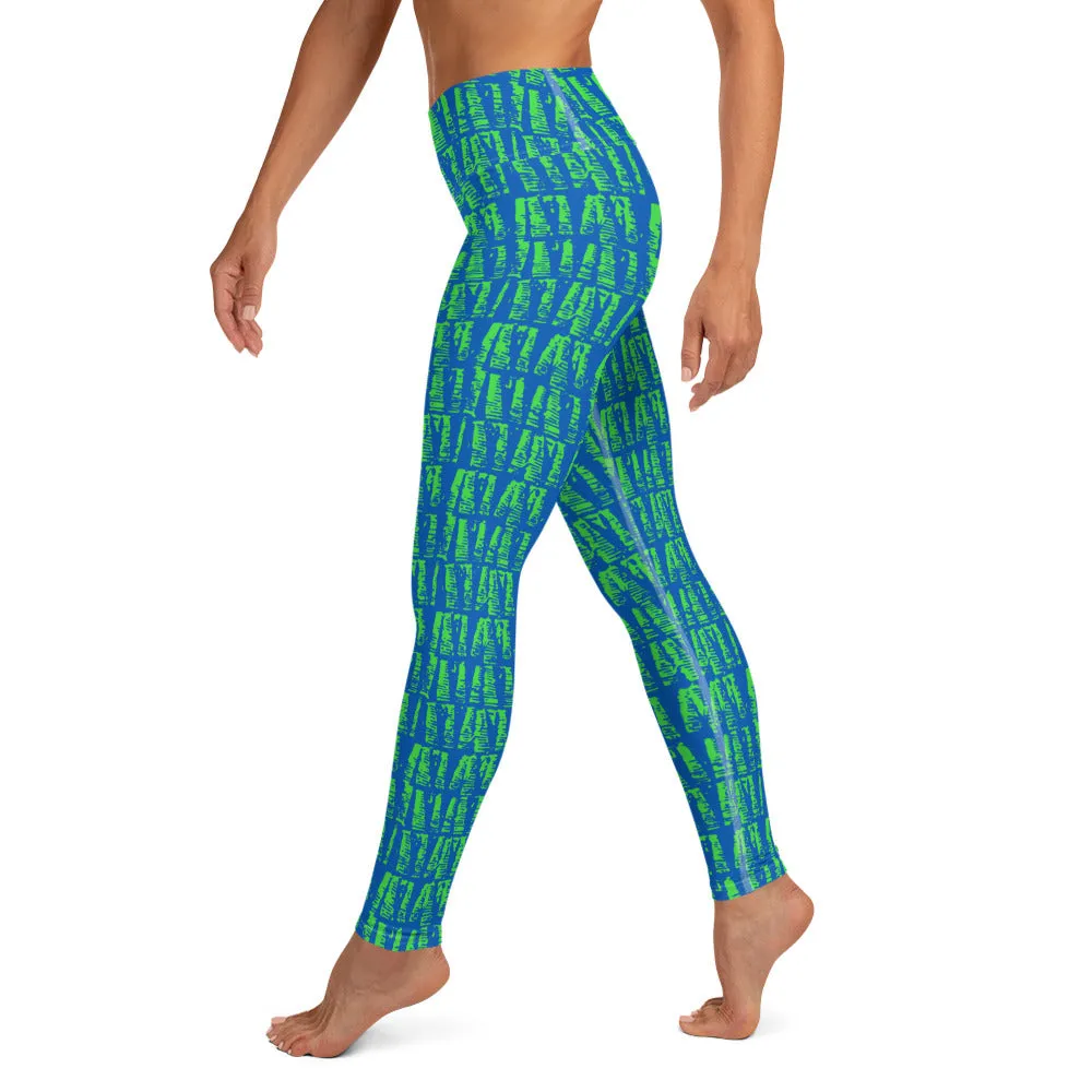 Neon Batik Yoga Leggings