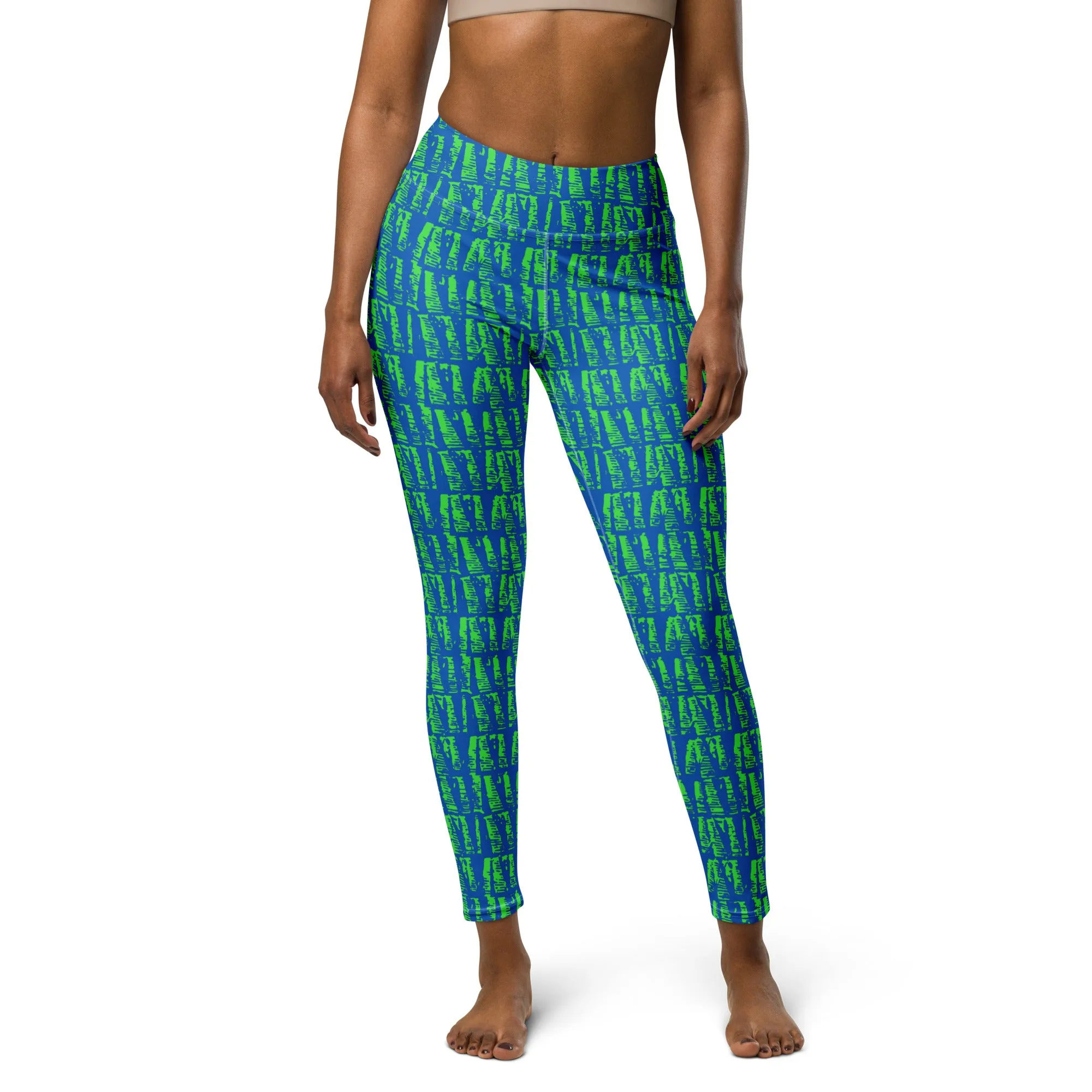 Neon Batik Yoga Leggings
