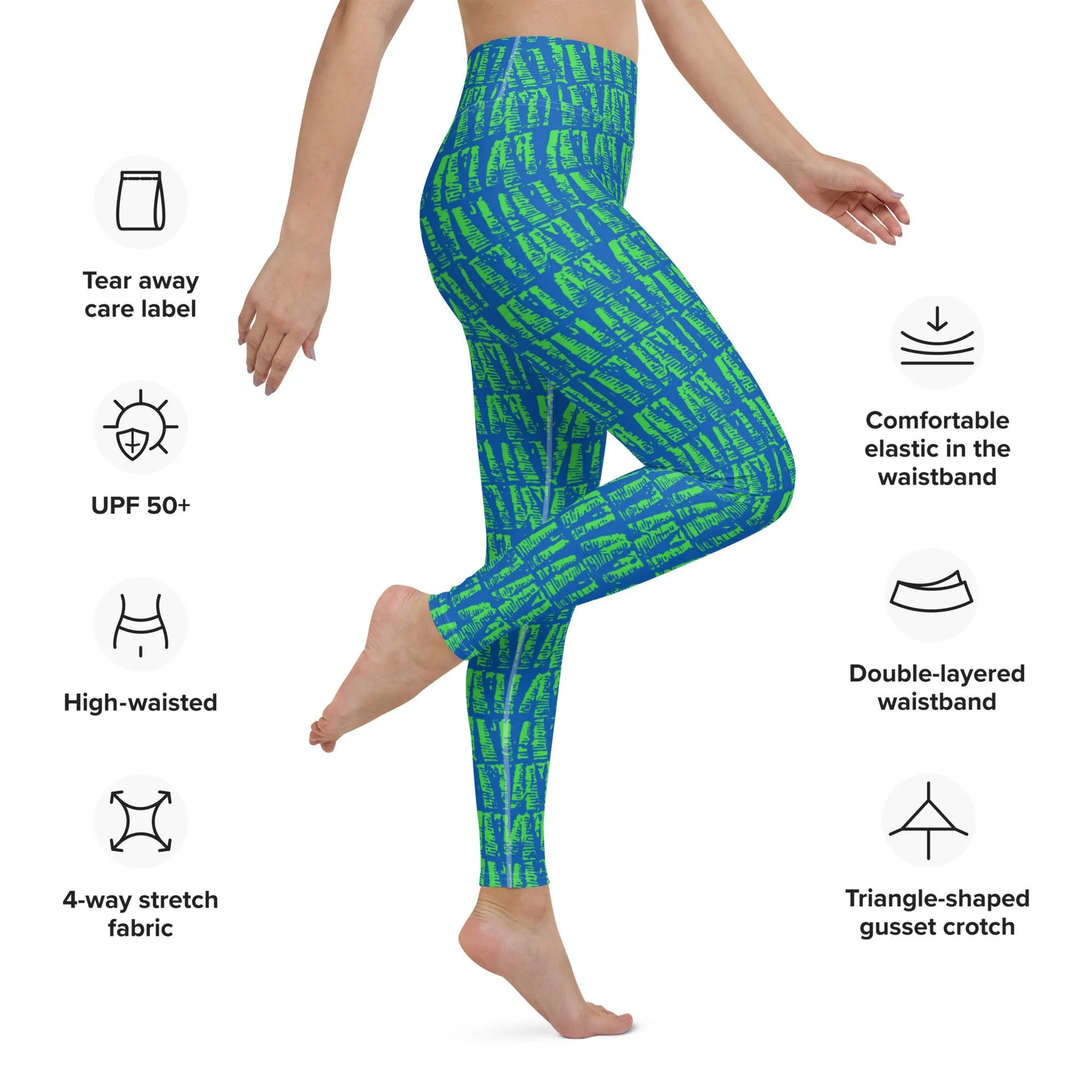 Neon Batik Yoga Leggings