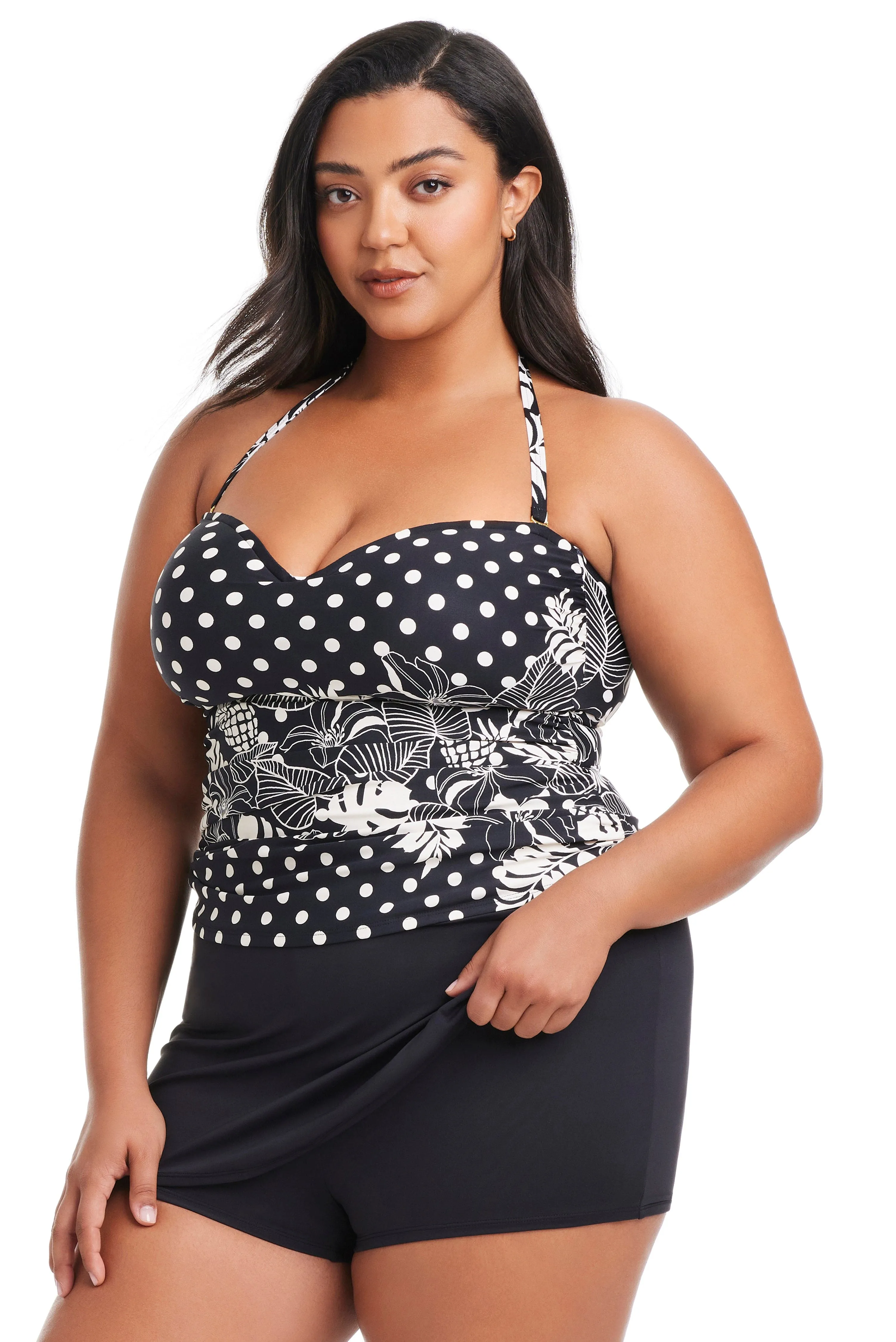 NEW! Plus Size Double Trouble Shirred Bandini Top