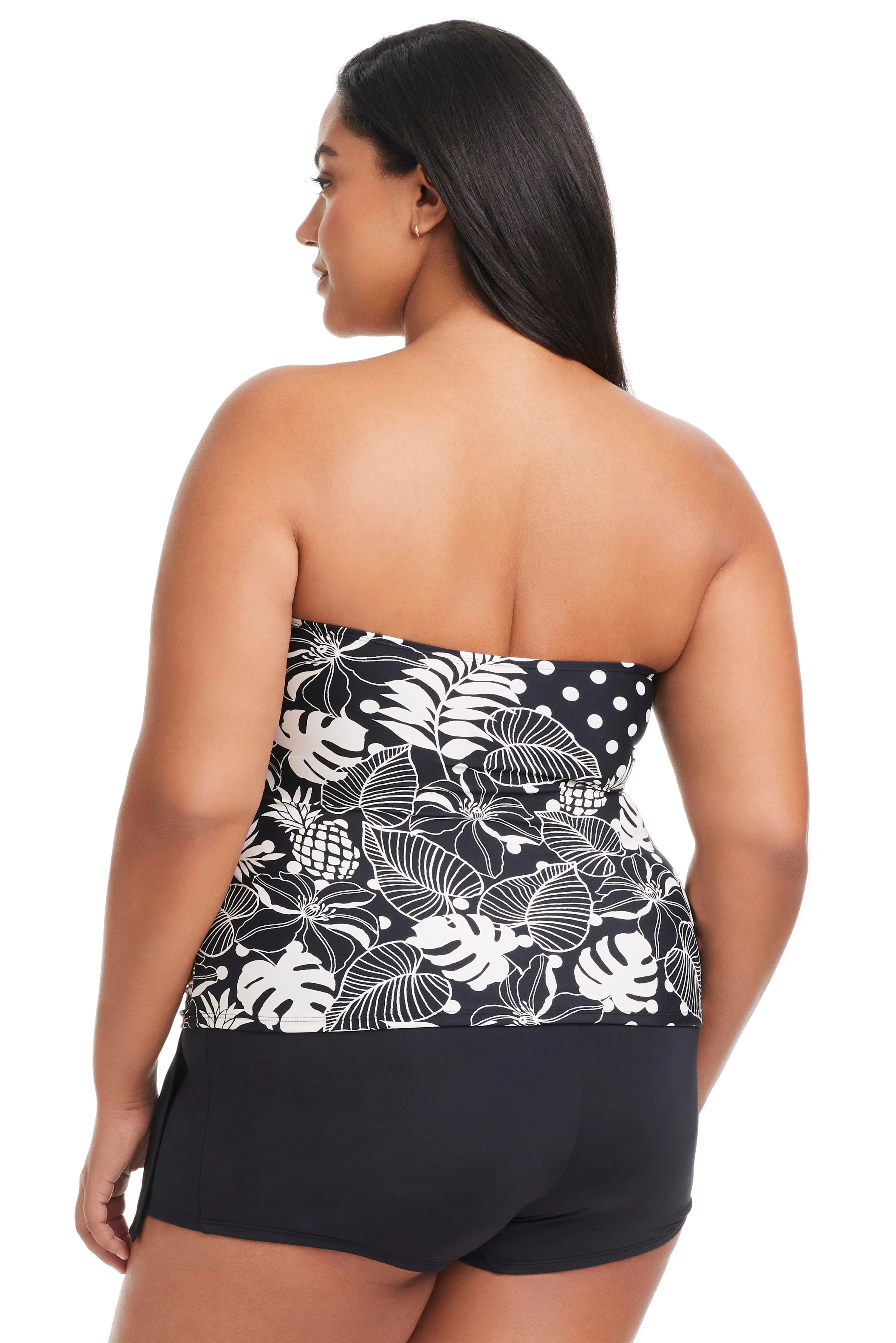 NEW! Plus Size Double Trouble Shirred Bandini Top
