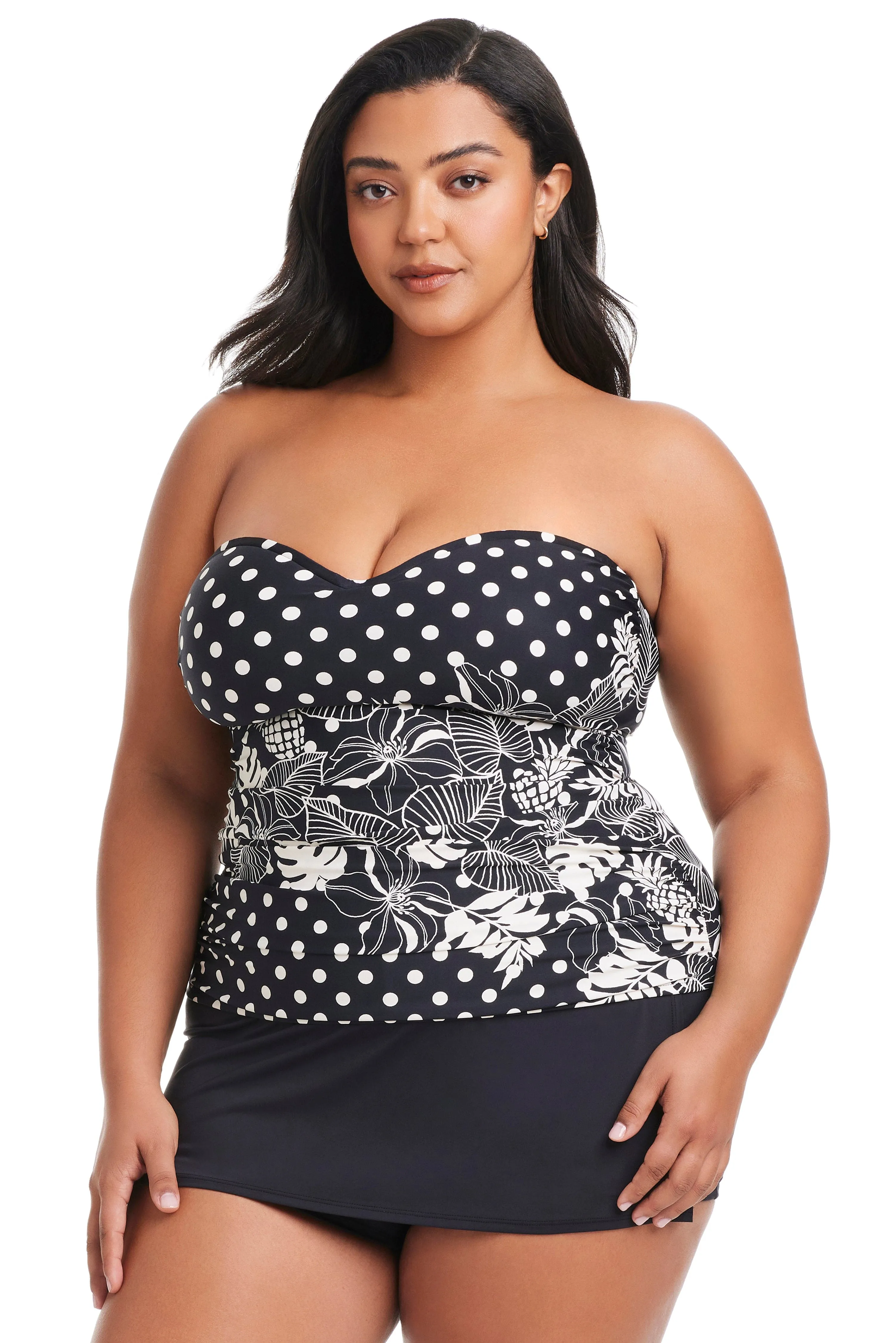 NEW! Plus Size Double Trouble Shirred Bandini Top
