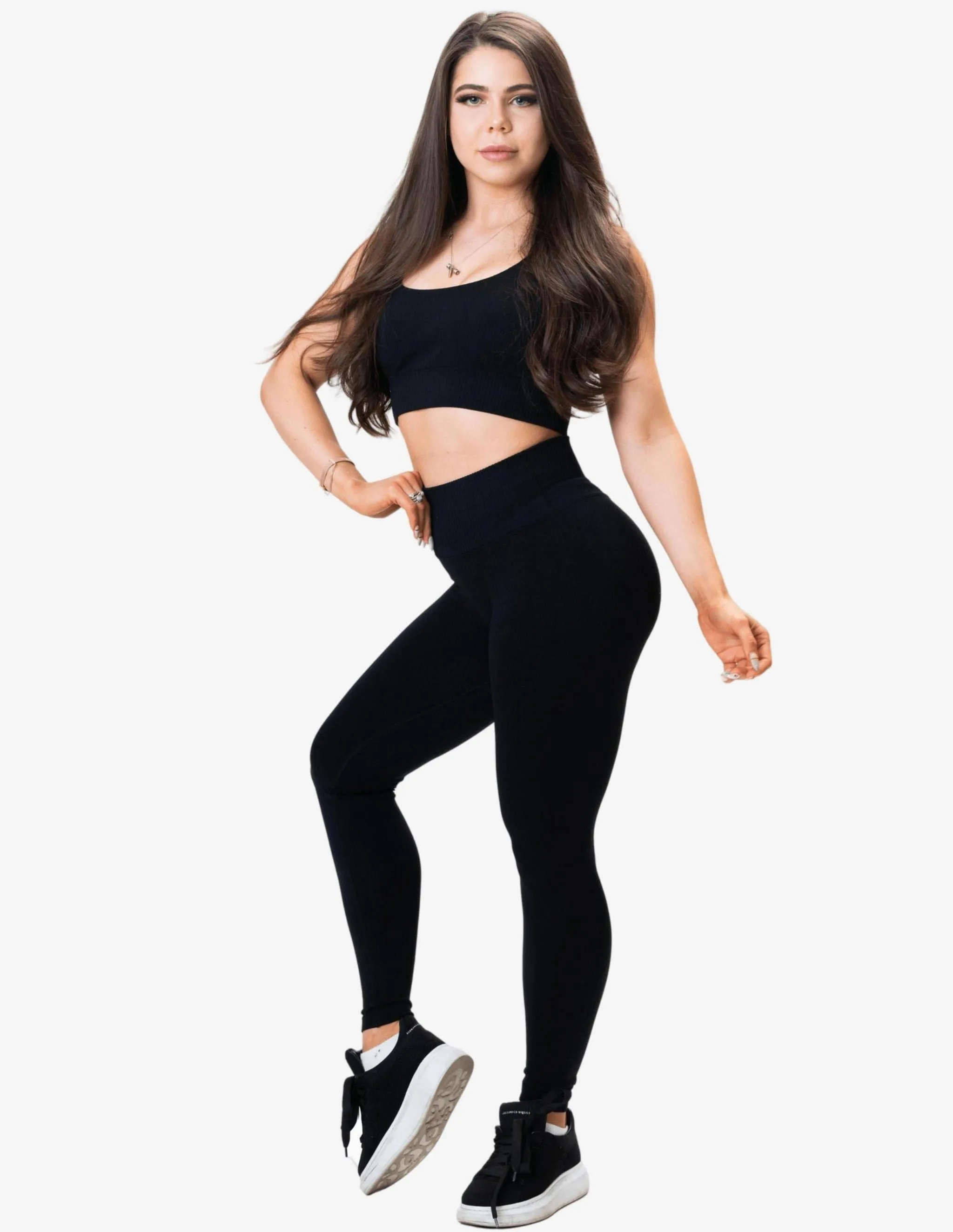 NU RIBBED-AIR LEGGINGS BLACK