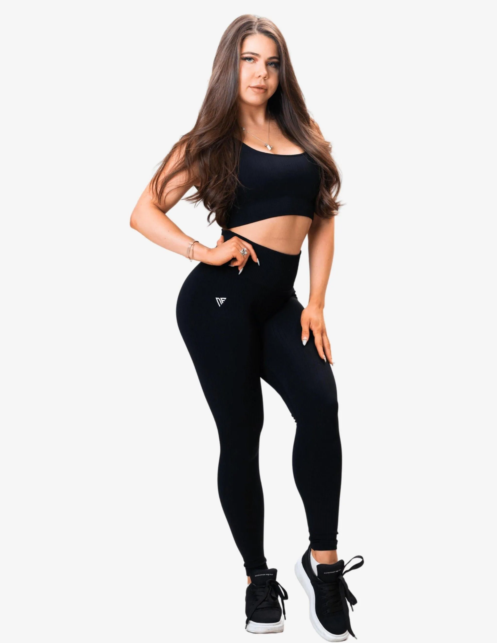 NU RIBBED-AIR LEGGINGS BLACK