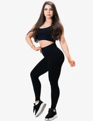 NU RIBBED-AIR LEGGINGS BLACK