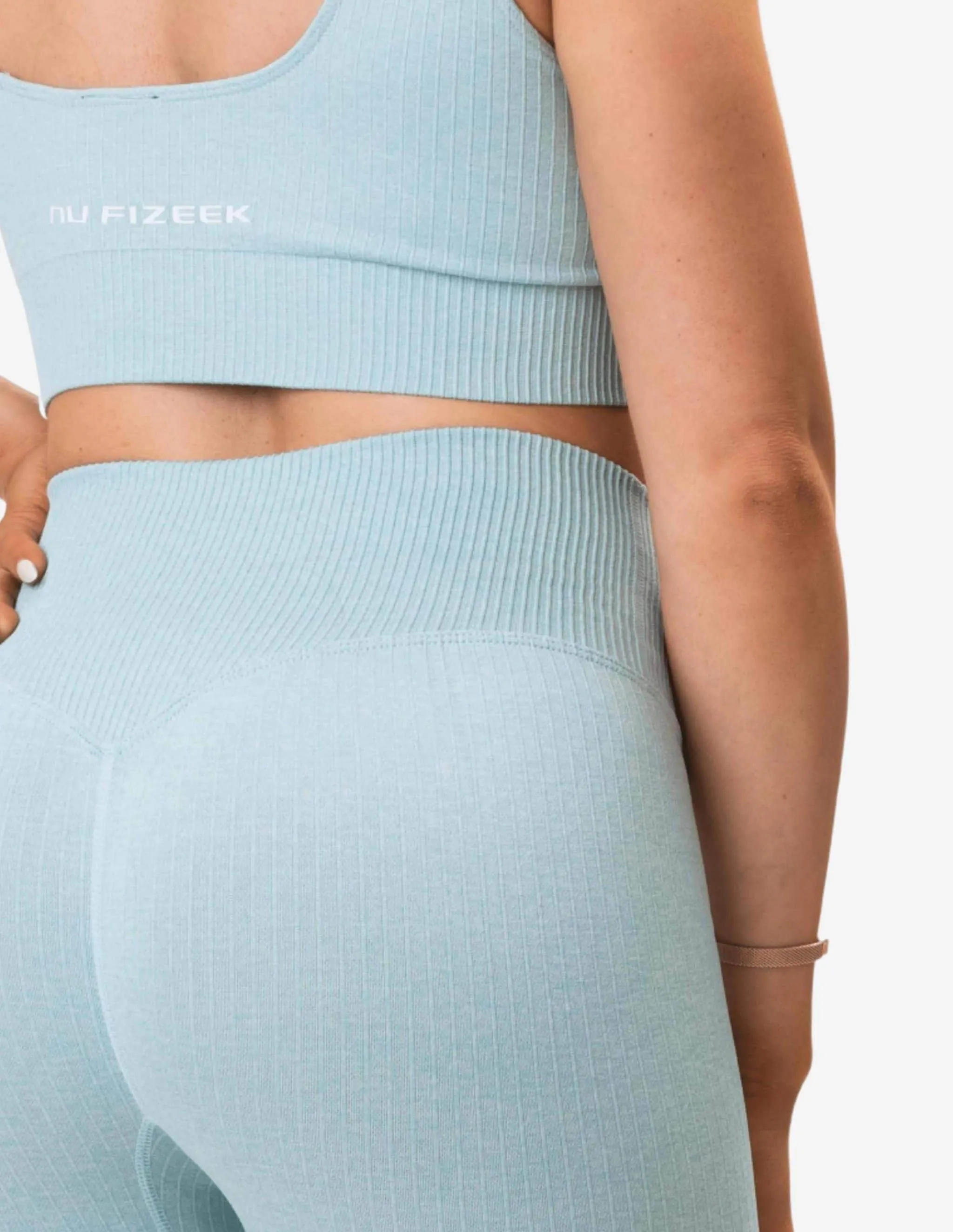 NU RIBBED-AIR LEGGINGS BLUE