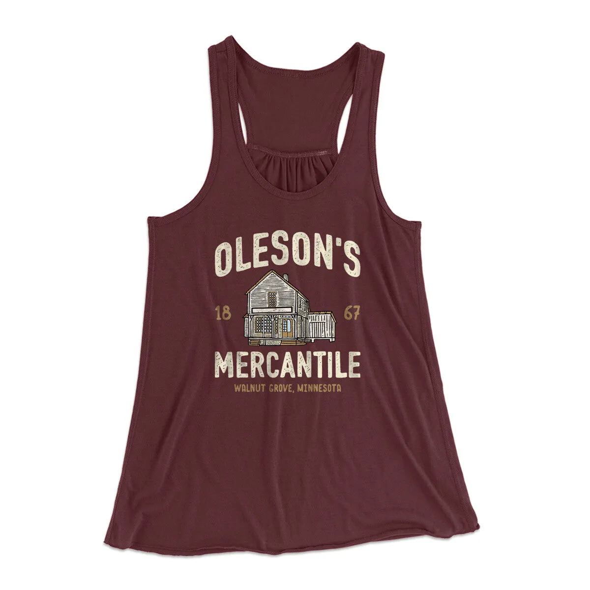 Oleson's Mercantile Women's Flowey Racerback Tank Top