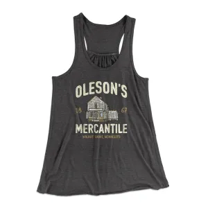 Oleson's Mercantile Women's Flowey Racerback Tank Top