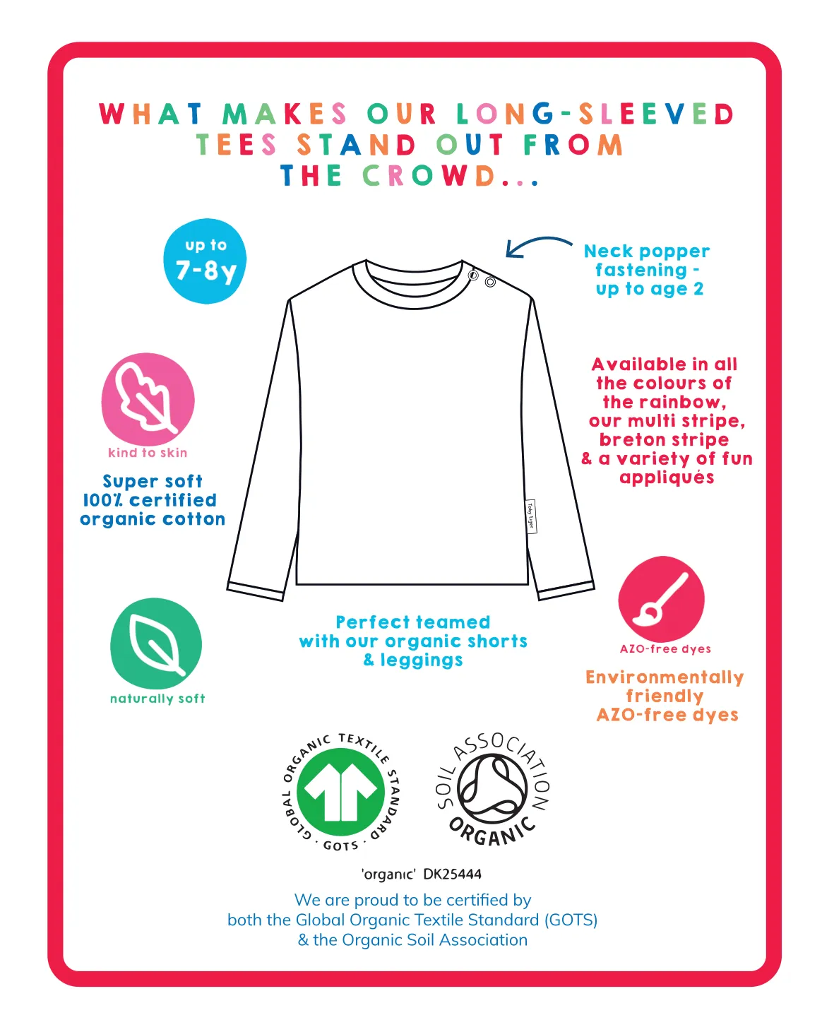 Organic Apple Print Long-Sleeved T-Shirt