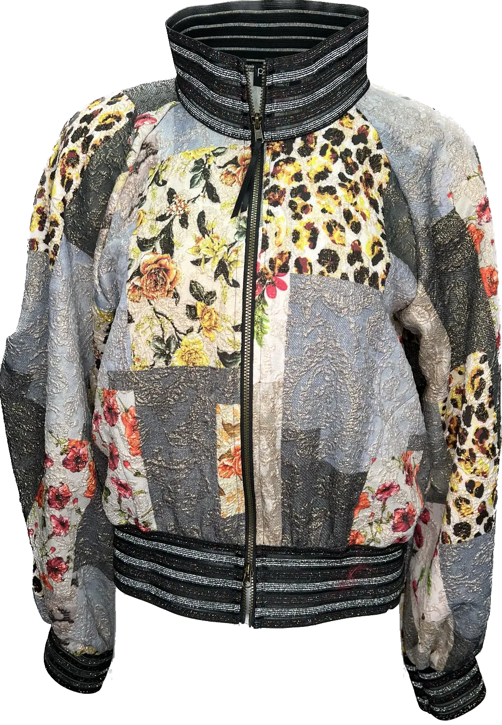 Ornament Patch Bomber Jacket