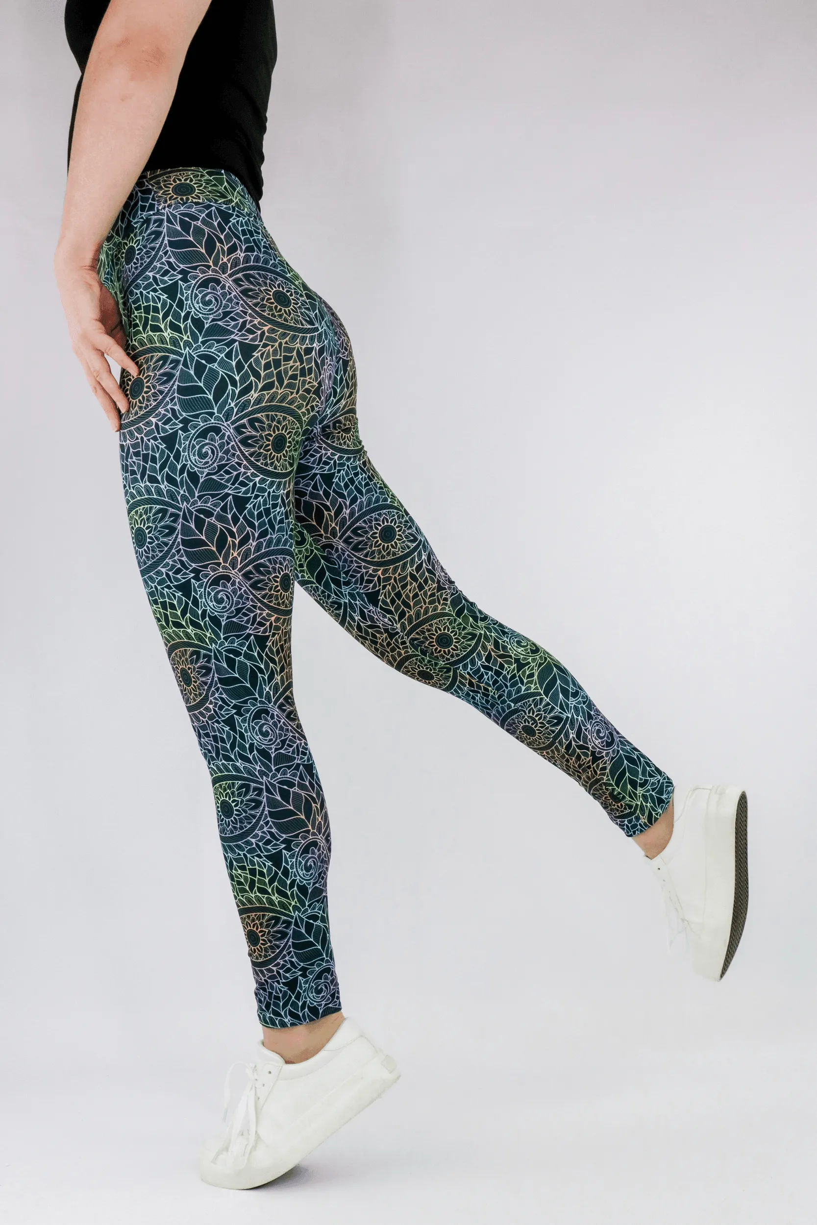 Paulee Flower - Casual Leggings - Multi Colour