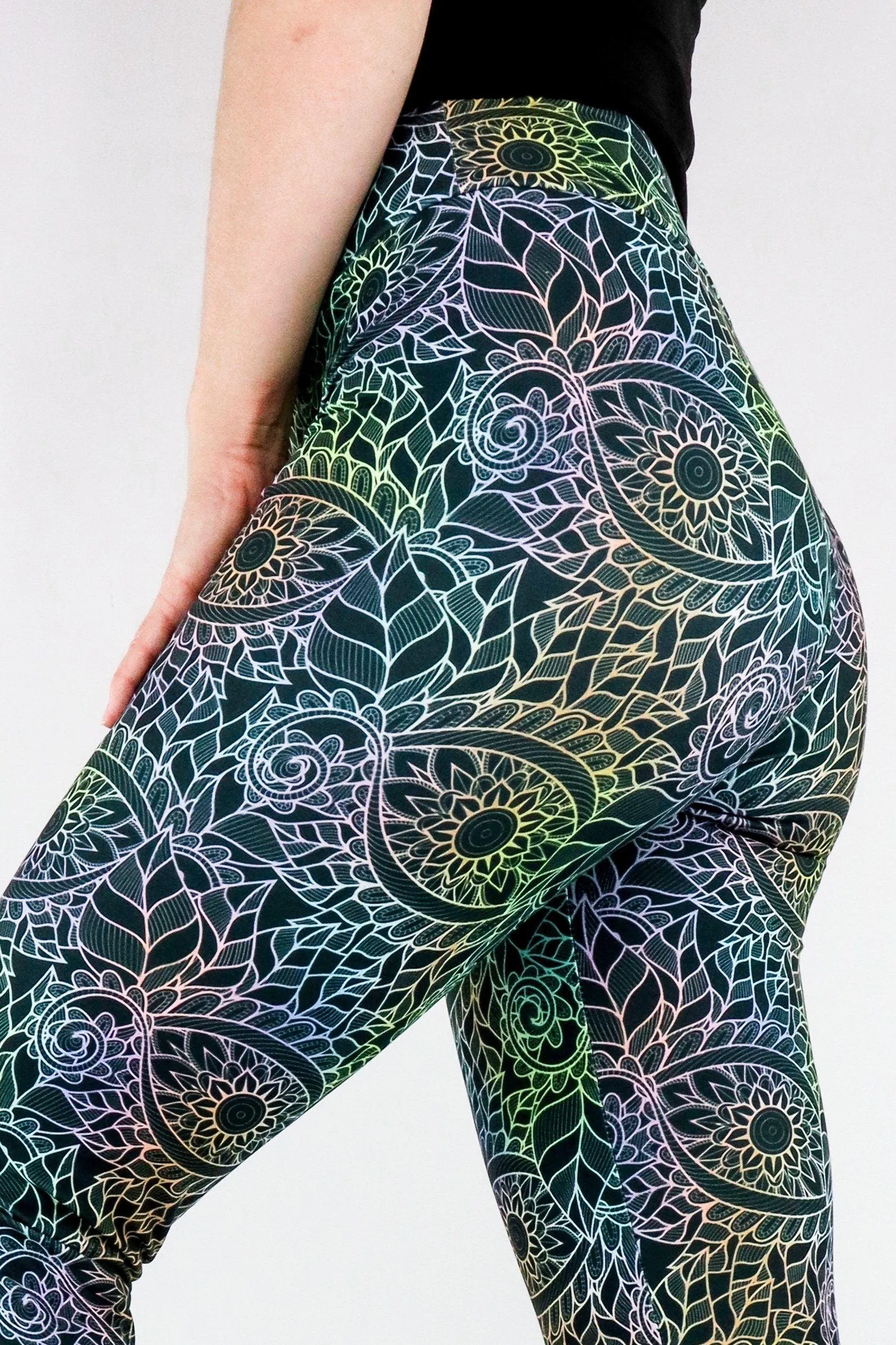 Paulee Flower - Casual Leggings - Multi Colour